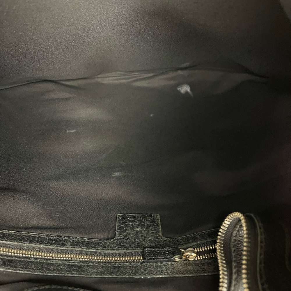 Gucci Hobo Bag %100 Authentic Black Canvas - Picture 10 of 16